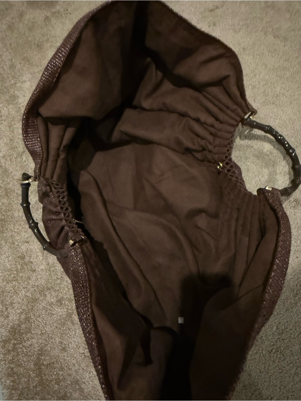 Cult Gaia Large Banu Bamboo Top Handle Bag in Cocoa - Picture 6 of 10